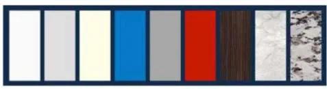 Colores disponibles panel muro